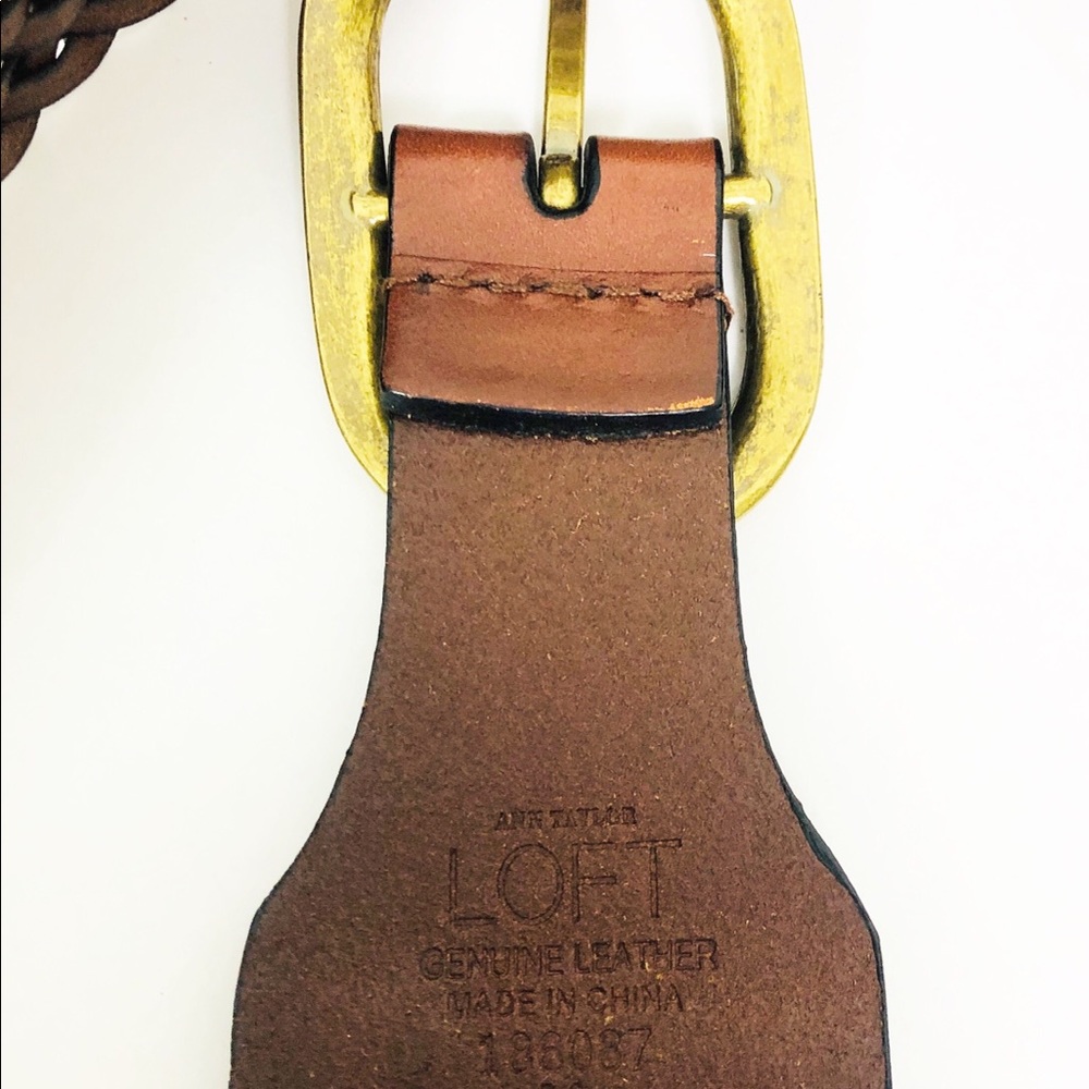 LOFT Genuine Woven Leather Belt - Picture 5 of 7